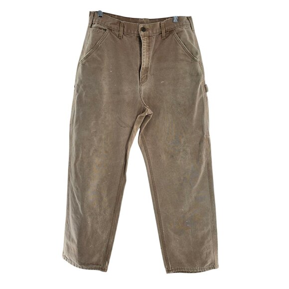 Vintage Carhartt B11  Canvas Carpenter Pants Mens 34x32 Union made‎ USA Made - Picture 1 of 6
